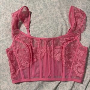 Victorias secret pink corset top